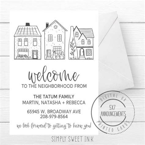 Personalized Meet The Neighbors Card Welcome To The Etsy