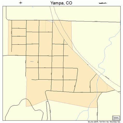 Yampa Colorado Street Map 0886475