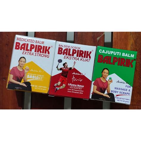 Jual Balsem Balpirik 20 Gram Balsem Gosok Balpirik Merah Kuning