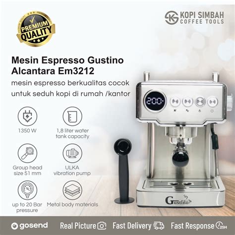 Jual Mesin Espresso Gustino Alcantara Alat Seduh Pembuat Kopi Espreso