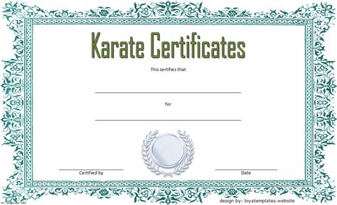 Karate Certificate Template 1 | Paddle Templates