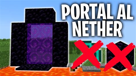 Como Hacer Un PORTAL Al NETHER SIN PICO De DIAMANTE Ni OBSIDIANA