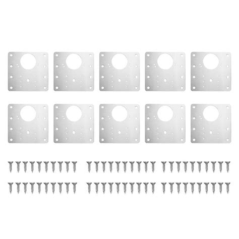 10pcs Cabinet Hinge Repair Plate Kit Kitchen Cupboard Door Hinge