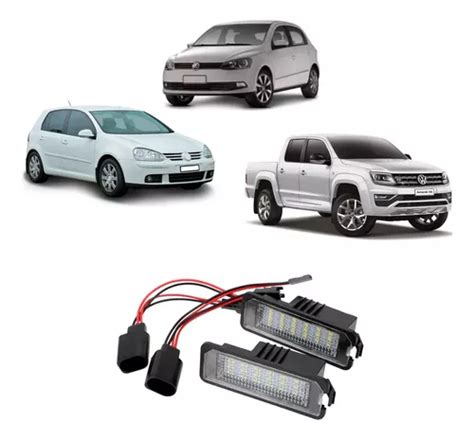 Par Lanterna Luz Placa Led Volkswagen Golf Mk4 Polo Amarok Frete grátis