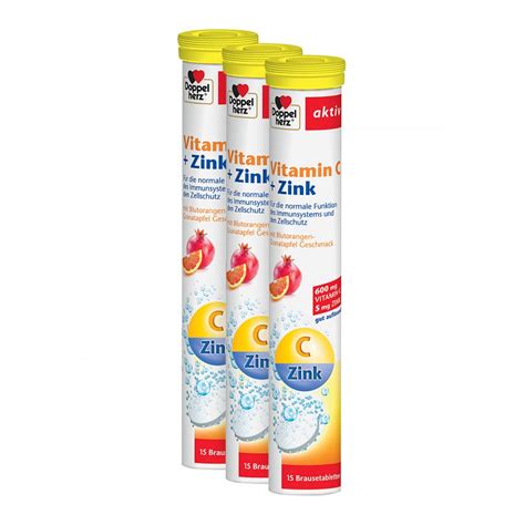 Doppelherz Vitamin C Zink Brausetabletten 3 X 15 Stk