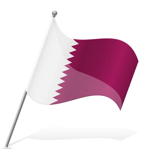 Flag Of Qatar Vector Illustration Vector Art At Vecteezy