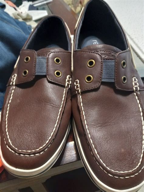 Tommy Bahama Relaxology Dark Brown Leather Boat Shoes Size 105 Ebay