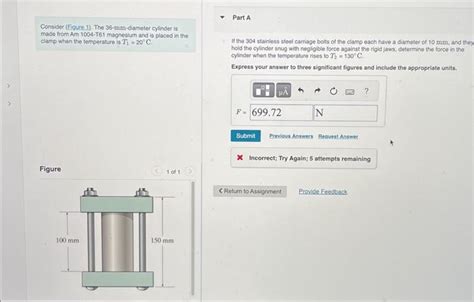 Solved Consider Figure 1 The 36 Mm Diameter Cylinder