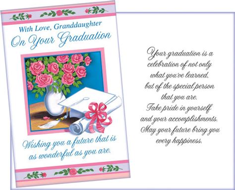 36067 six graduation granddaughter greeting cards with six envelopes ...