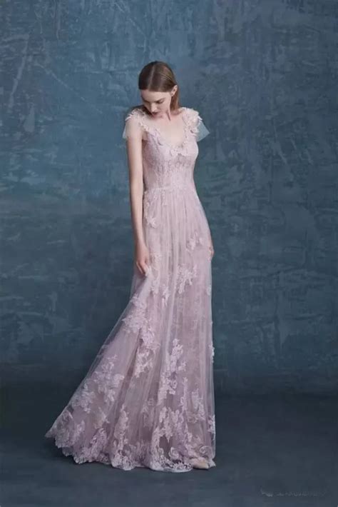 Pale Mauve Prom Dresses New Fashion O Neck Floor Length Short