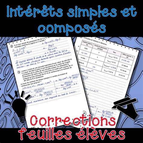 Int R Ts Simples Et Compos S Corrections Pdf