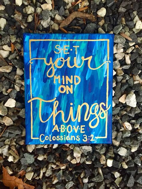 Set Your Mind On Things Above Colossians 32 Bible Verse Canvas In