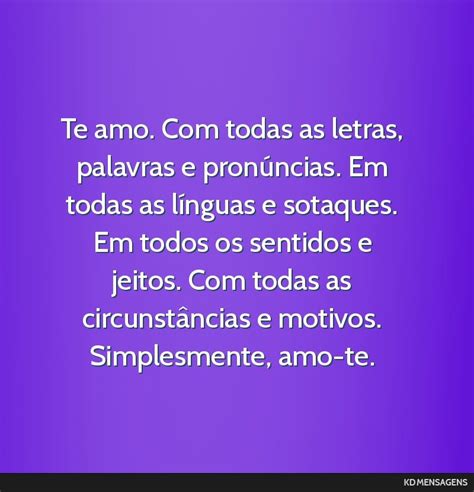 Te amo todas as letras palavras e pronúncias Em todas as