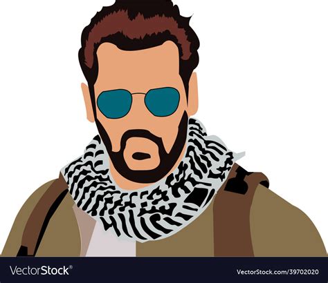 Salman khan bollywood actor india Royalty Free Vector Image