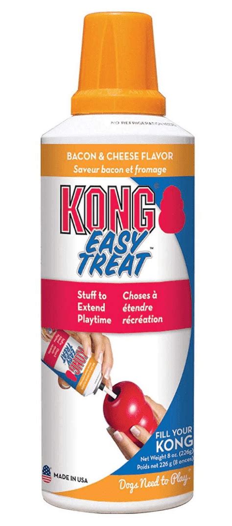 Kong Stuffn Easy Treat Bacon And Cheese Paste Dog Snack 8 Oz