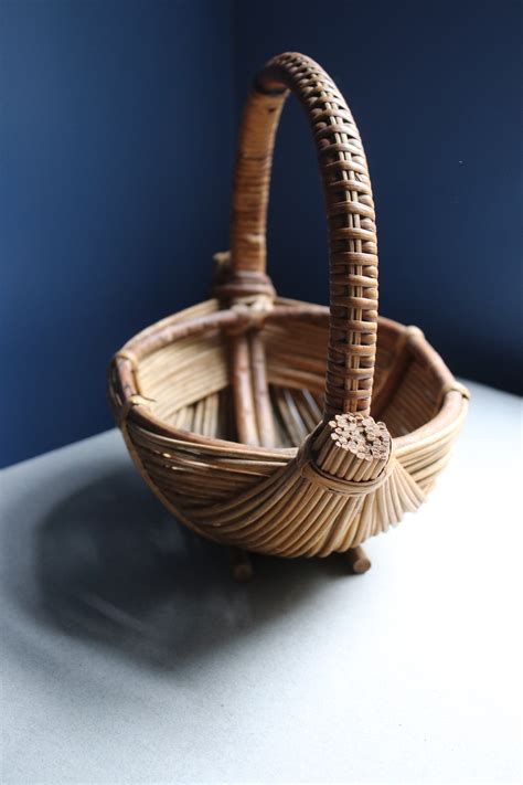 Japanese Hanakago Bamboo Flower Basket