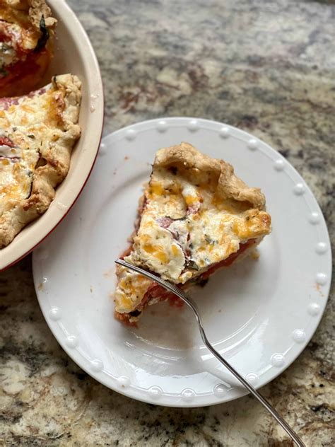 Southern Tomato Pie with Sourdough Pie Crust - Amy Bakes Bread