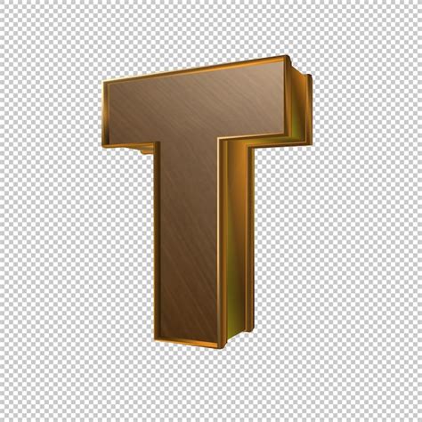 Premium Psd Letter T 3d Render