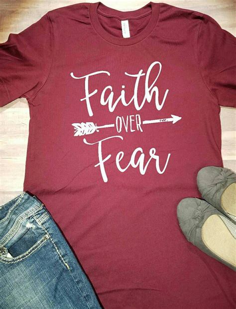 Faith Over Fear Shirt Christian Shirt Jesus Shirt Have Faith Shirt Christian Faith Shirt