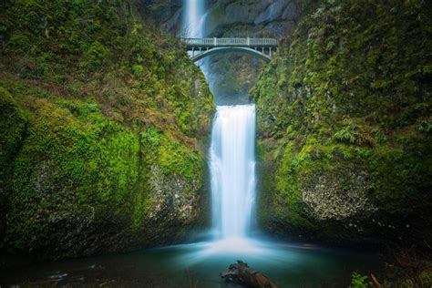 4k 5k Multnomah Falls Benson Bridge Columbia River Gorge Oregon