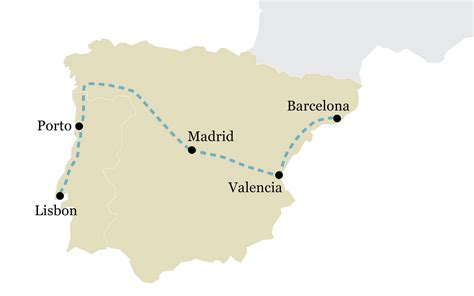 One-week Spain and Portugal by train itinerary