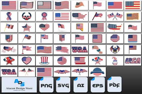 Usa Flags SVG American Flag Designs EPS US America Flag PNG