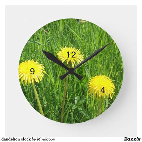 dandelion clock | Zazzle.co.uk | Dandelion clock, Clock, Nursery wall art