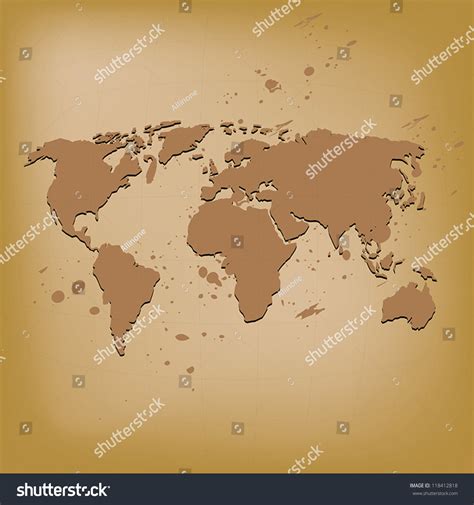 Old World Map Vector Illustration Stock Vector (Royalty Free) 118412818 ...