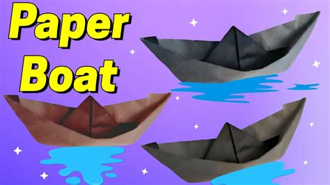 How To Make A Paper Boat Diy Easy Boat Craft Youtube