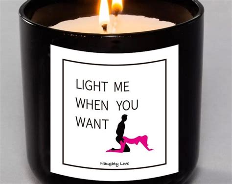 Naughty Candle Stickerlight Me When You Want Sex Sticker Labeldirty