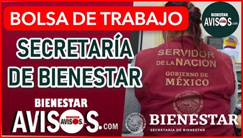 Bolsa de Trabajo Secretaría de Bienestar 2023 2024 febrero 2025