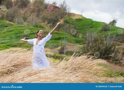 Pretty Woman in Bliss with a Big Smile Stock Photo - Image of full ...