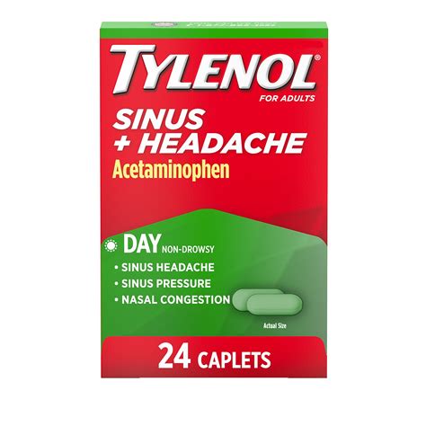 Tylenol Sinus + Headache Daytime Non-Drowsy Relief Caplets