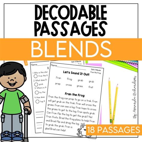 Decodable Passages With Blends Beginning Blends Ending Blends Mrs