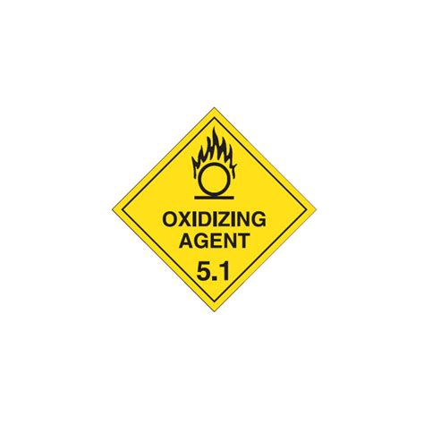 Hazardous Material Placards Label Oxidising Agent Shop Now