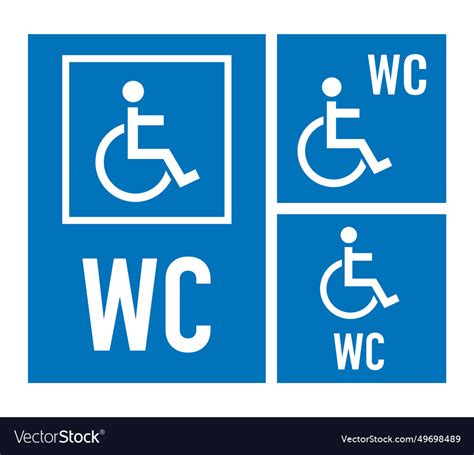 Restroom for the disabled toilet sign Royalty Free Vector