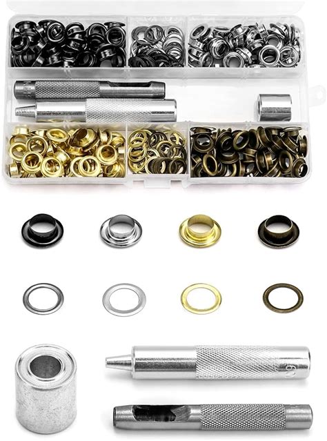 Qwork Sets Mm Fabric Grommet Kit Grommet Eyelet Kit Metal