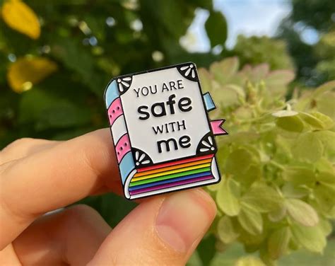 You Are Safe With Me Enamel Pin Pride Etsy