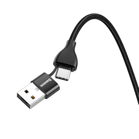 Купить Кабель Baseus 2 в 1 USB-A+Type-C в Lightning 10W/18W CATLYW-G01 ...