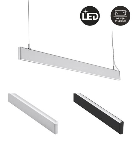 Luminaria Lineal Led Slim De Suspensi N W Cm