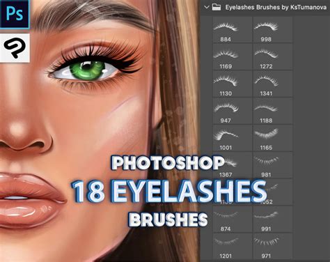 Photoshop Eyelashes Brushes Adobe Fresco Clip Studio Paint Etsy