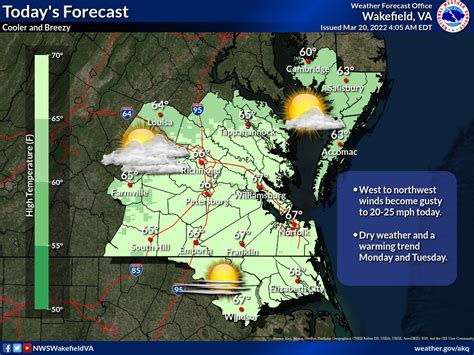 NWS Wakefield On Twitter Good Morning Drier And Cooler Today With