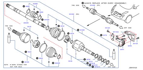 Nissan Juke Cv Axle Shaft Support Bearing Bracket Retainer