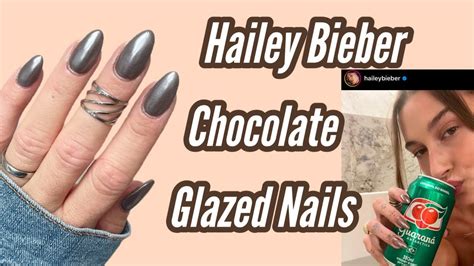 Diy Hailey Bieber Chocolate Glazed Dip Nails Easy For Beginners At