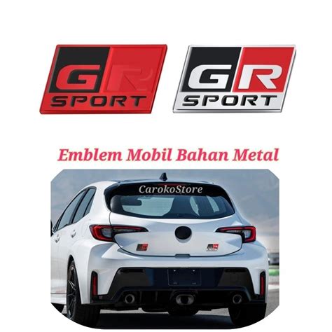 Jual Emblem GR Sport Raize Yaris Fortuner Toyota Bahan Metal Shopee