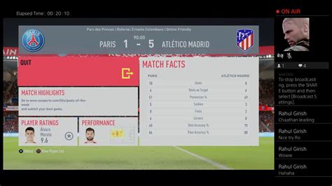 Psg Vs Atletico Madrid Youtube