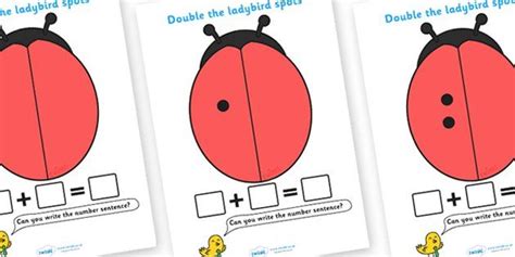 Double The Ladybird Spots Sheets | Classroom fun, Ladybird, Teaching ...