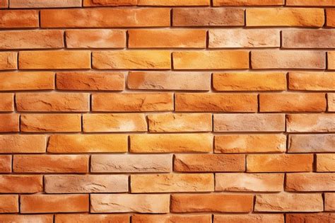 Premium Ai Image Orange Brick Wall Texture Background