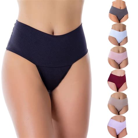 Kit 7 Calcinha Cos Alto Lisas Lingerie Conforto Modeladora Segura Barriga Shopee Brasil