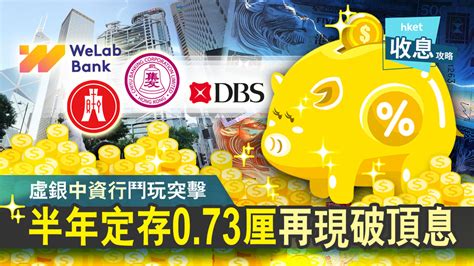 【港元定存】中資行虛銀鬥玩突擊 半年定存073厘再現破頂息